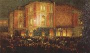 arthur o shaughnessy outide the bayreuth festspielhaus Sweden oil painting artist